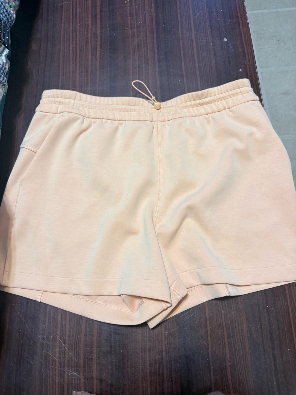 lululemon softstream  Peach Drawstring Athletic Shorts new without tags